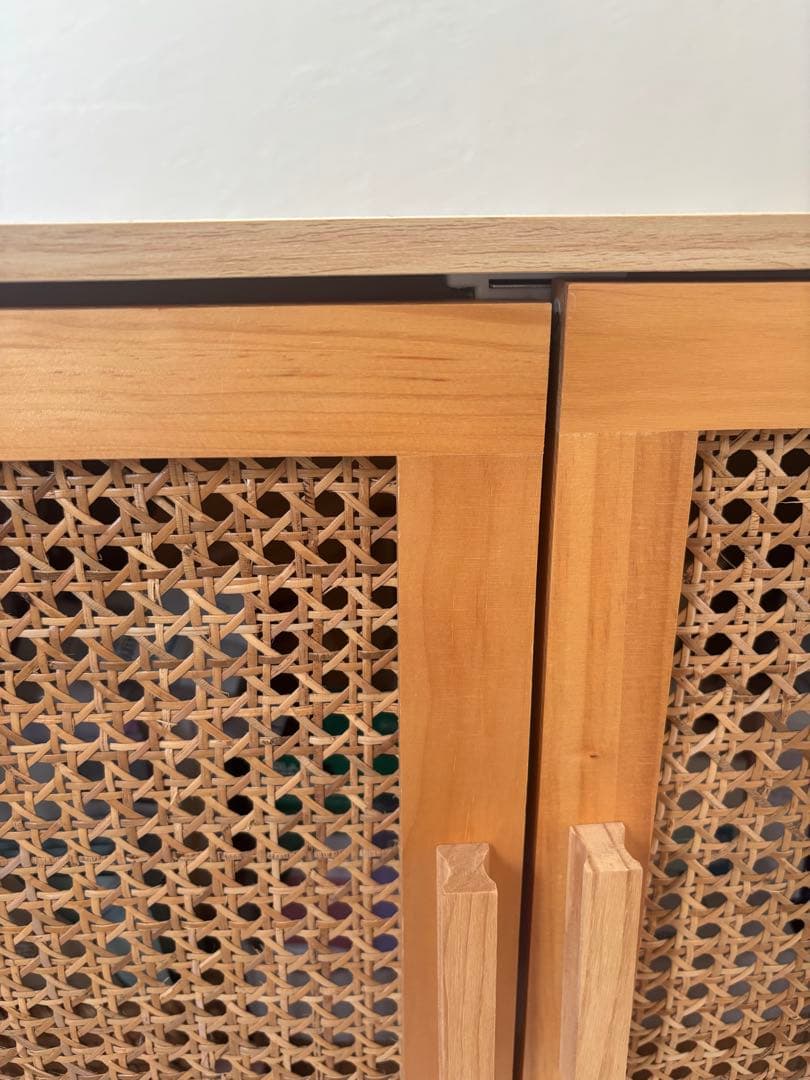 ナチュラル　ラタン　サイドボード　韓国風　インテリア