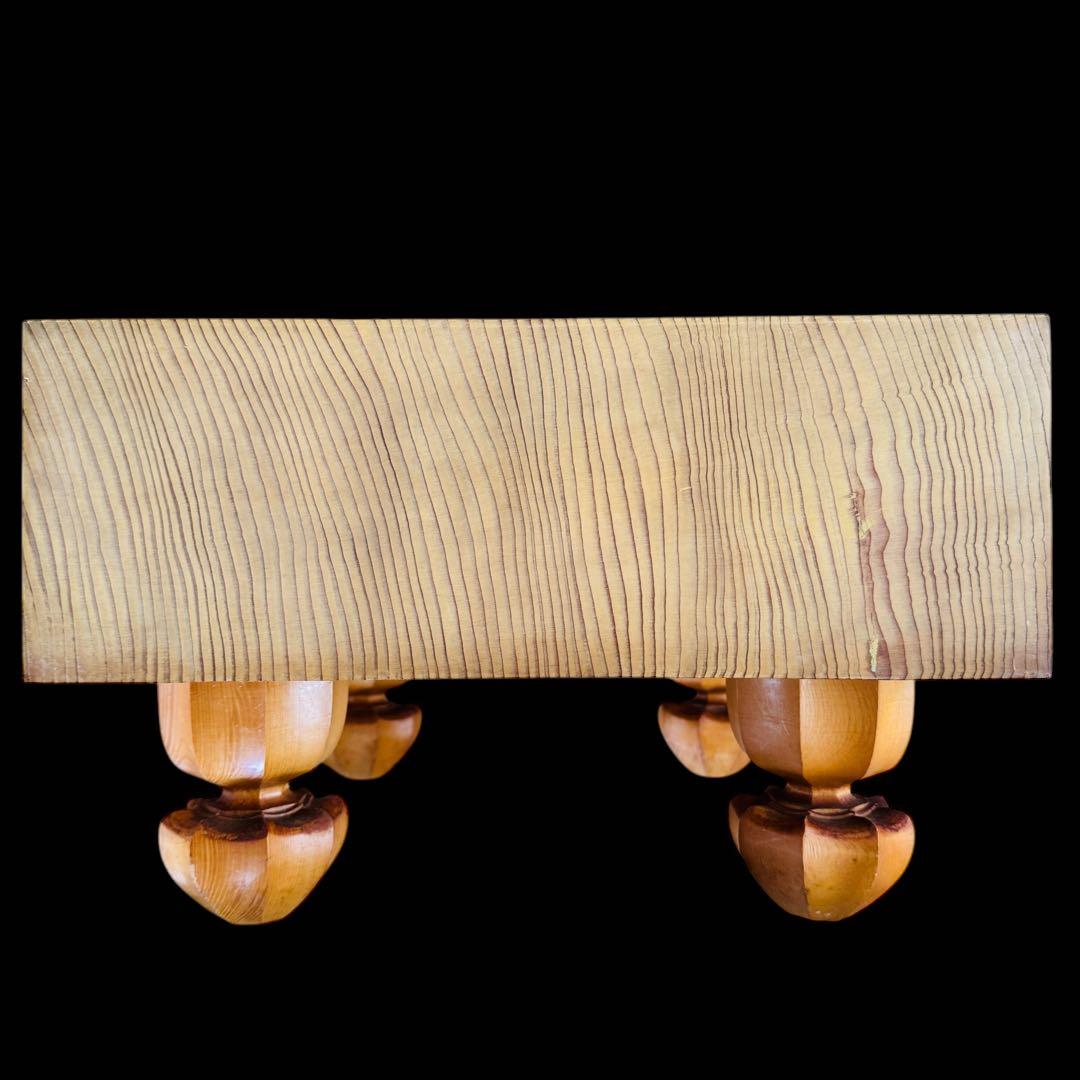 【 新榧 】 囲碁 碁盤　脚付き へそ有り 柾目　5寸