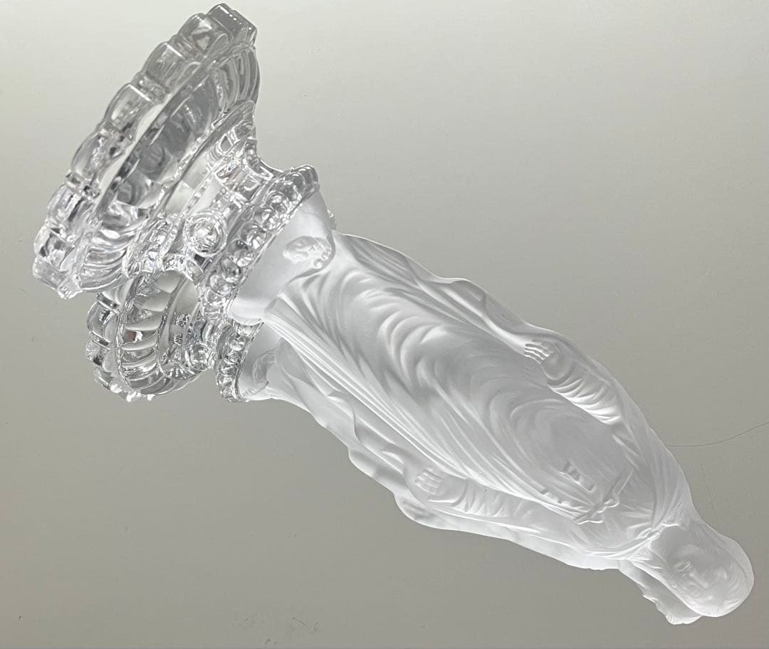 Baccarat バカラ/ ※珍品「マリアと蛇」　フロストガラス 大型作品