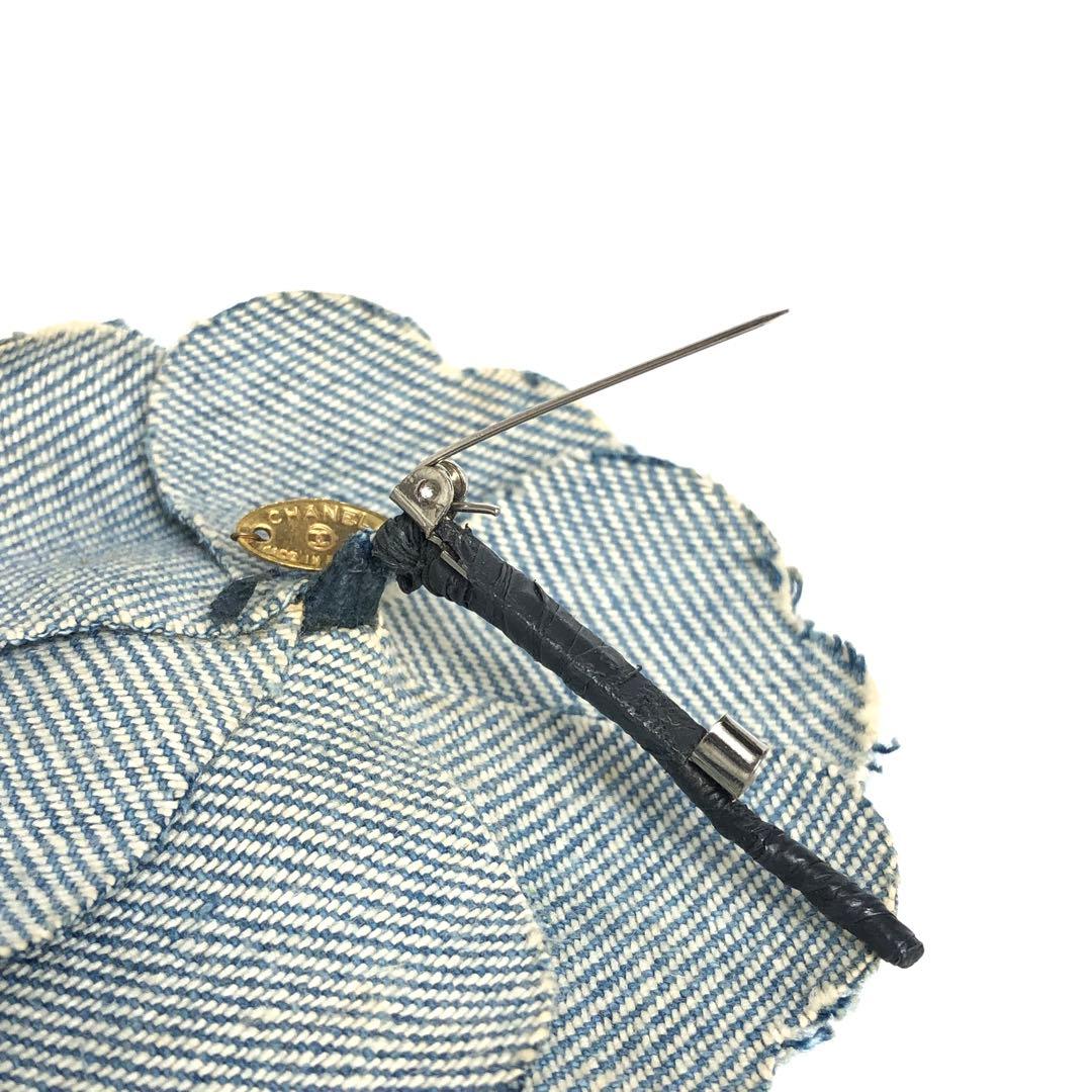 CHANEL シャネル カメリア ブローチ コサージュ デニム コメあり