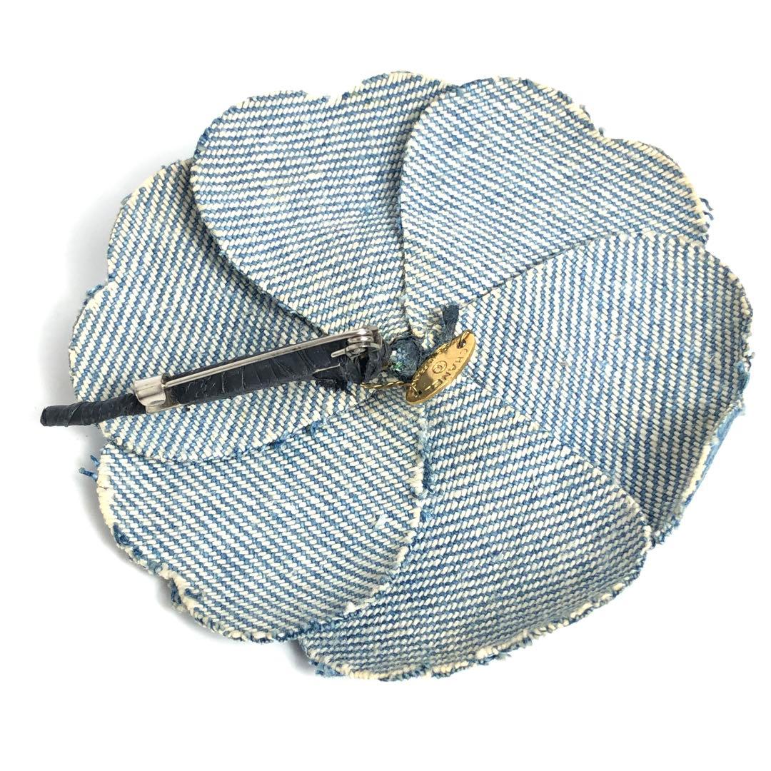 CHANEL シャネル カメリア ブローチ コサージュ デニム コメあり