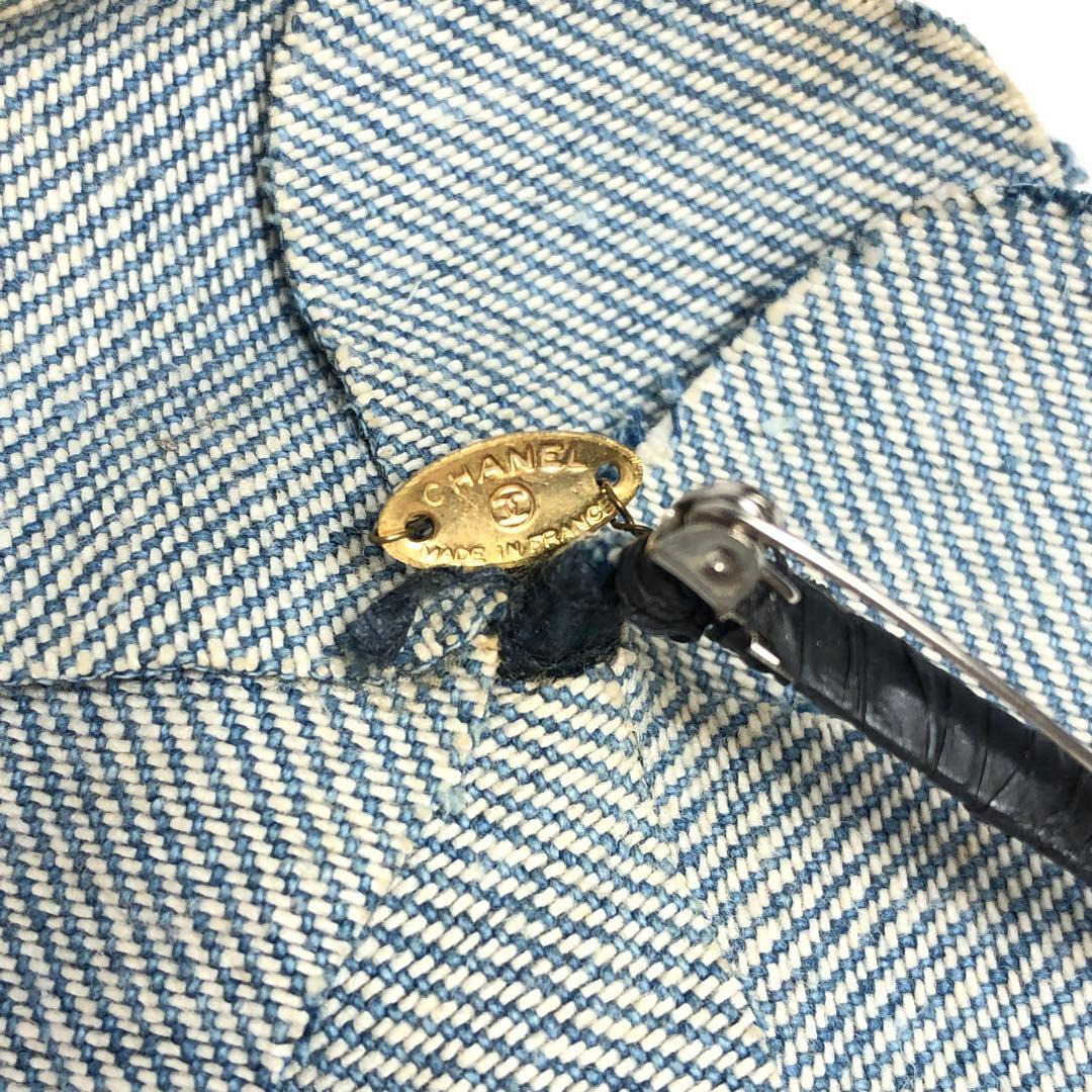CHANEL シャネル カメリア ブローチ コサージュ デニム コメあり