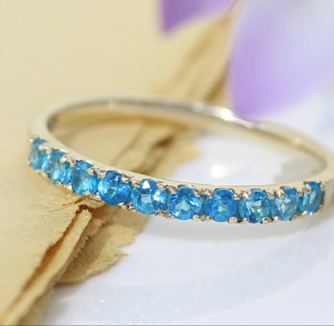 アパタイト K10 ゴールド ハーフエタニティリング 10K 10金 日本製