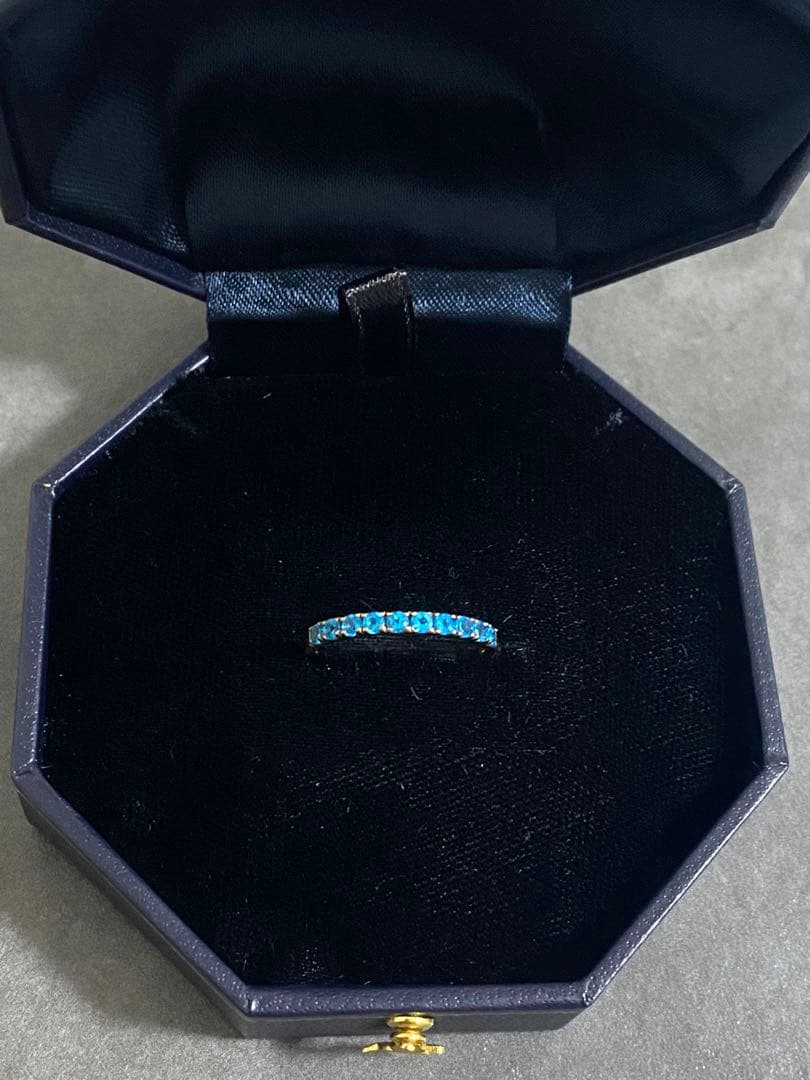 アパタイト K10 ゴールド ハーフエタニティリング 10K 10金 日本製