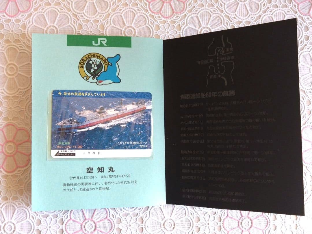 オレンジカード　青函連絡船　メモリアル　未使用　1000円✕8枚　JR北海道