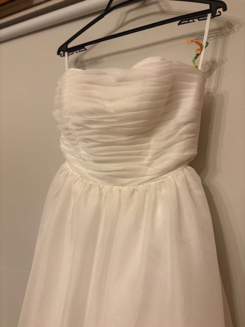 【egm】ドレスプロダクション オーガンジーサテンパフスリーブ（W260）