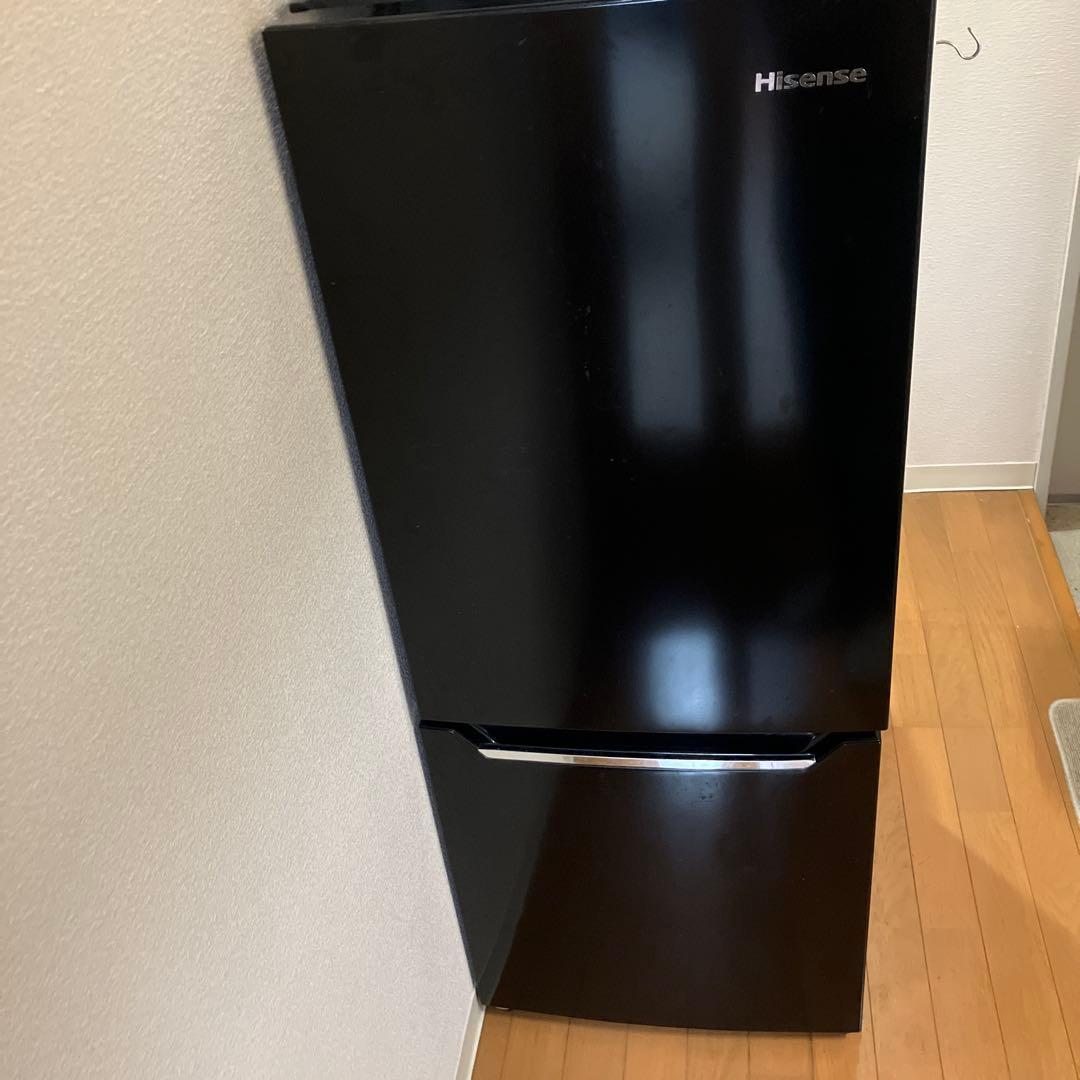 Hisense ブラック冷蔵庫 ガラス棚付き