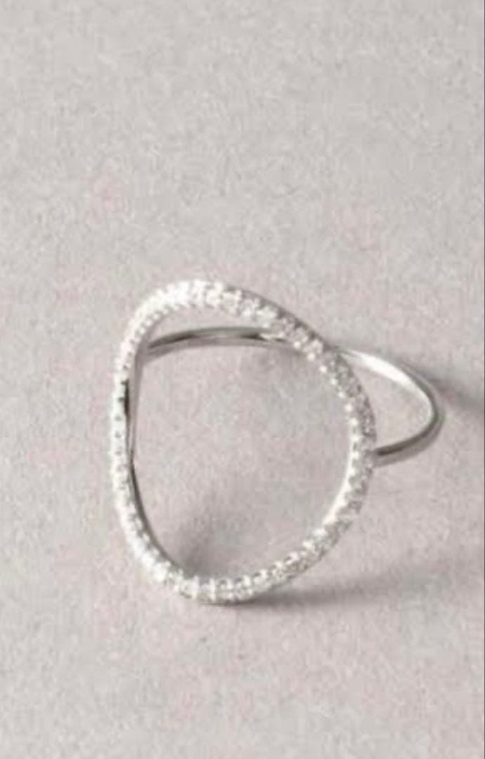 ⭐︎Lilas リラ　K10 WG オーバルラインダイヤリング⭐︎