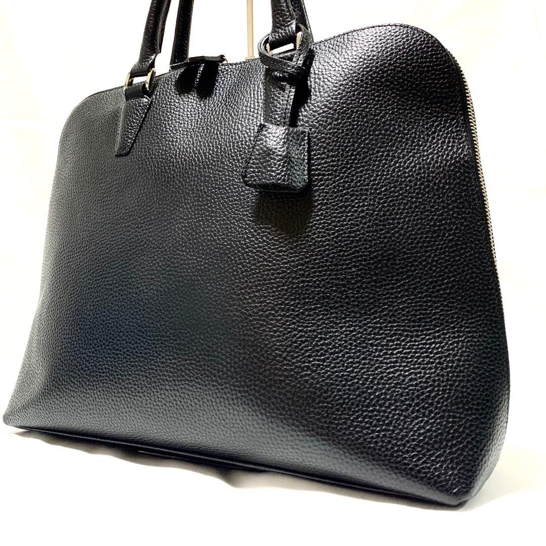 【近年モデル　A4収納可能】ユナイテッドアローズ　レザーラウンドブリーフケース