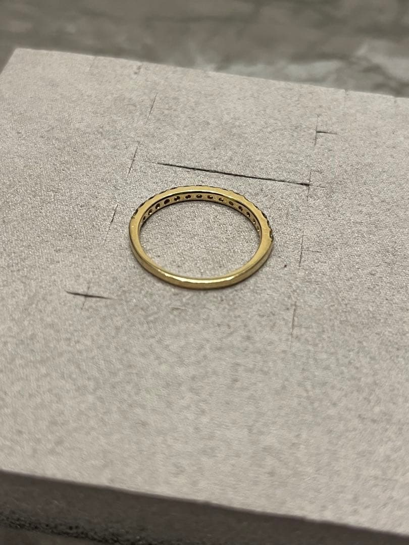 アトリエSAWA K18YG 0.3ctハーフエタニティリング