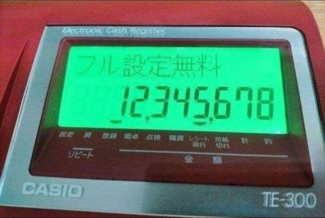 カシオレジスター　TE-300　 設定無料　送料無料人気機種　123300