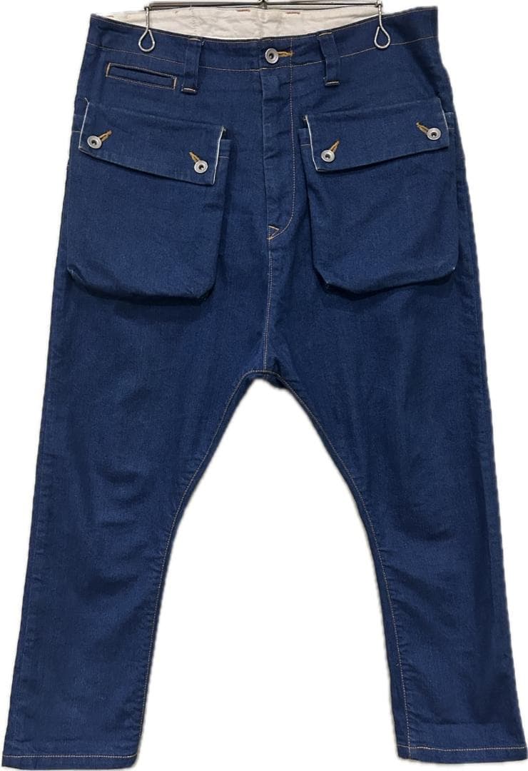 ＊ネイタルデザイン G55 フラップポケット サルエル デニムパンツ W34