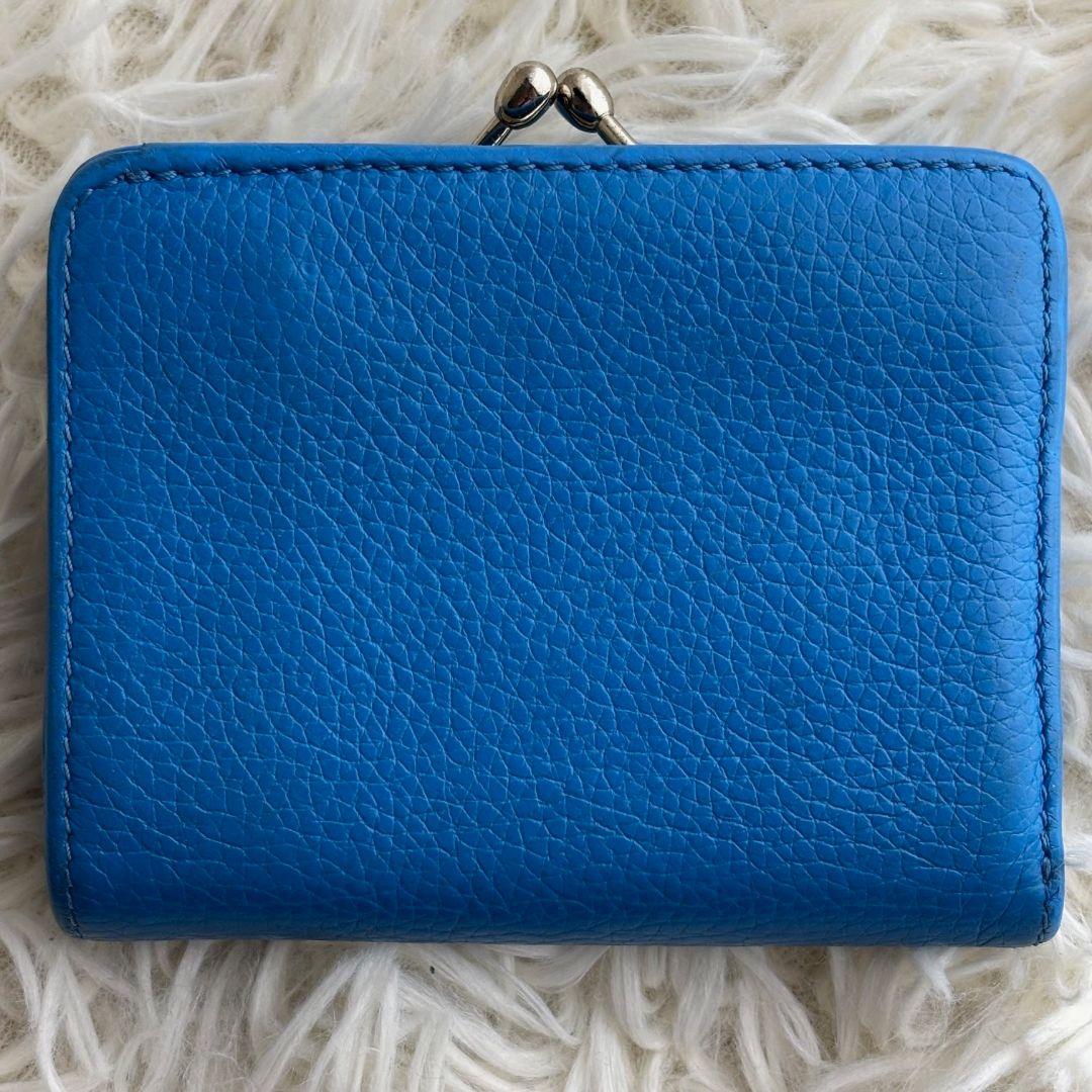【激レア 美品】ヴィヴィアンウエストウッド　二つ折り財布　がま口　オーブ　ブルー