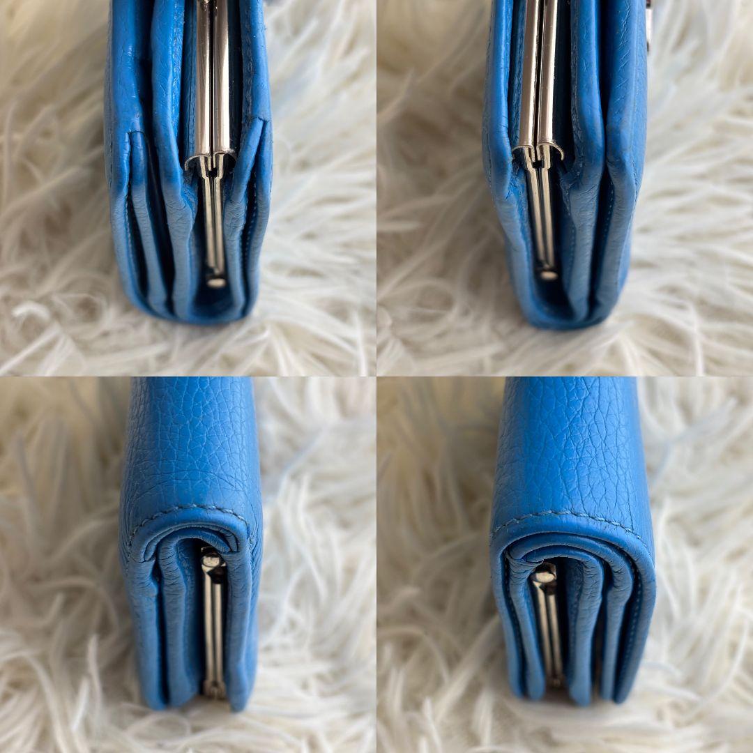 【激レア 美品】ヴィヴィアンウエストウッド　二つ折り財布　がま口　オーブ　ブルー
