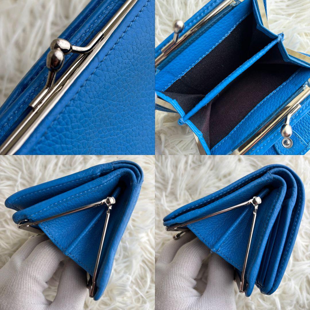 【激レア 美品】ヴィヴィアンウエストウッド　二つ折り財布　がま口　オーブ　ブルー