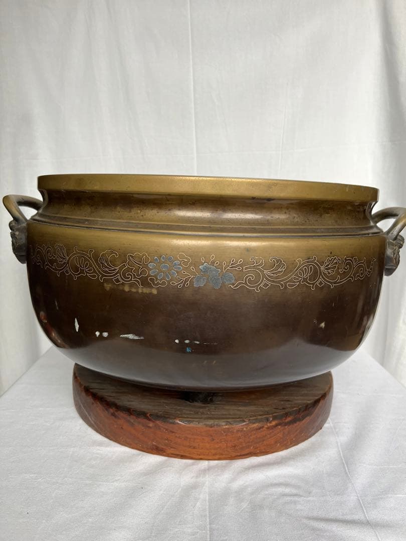 火鉢　真鍮製　レトロ