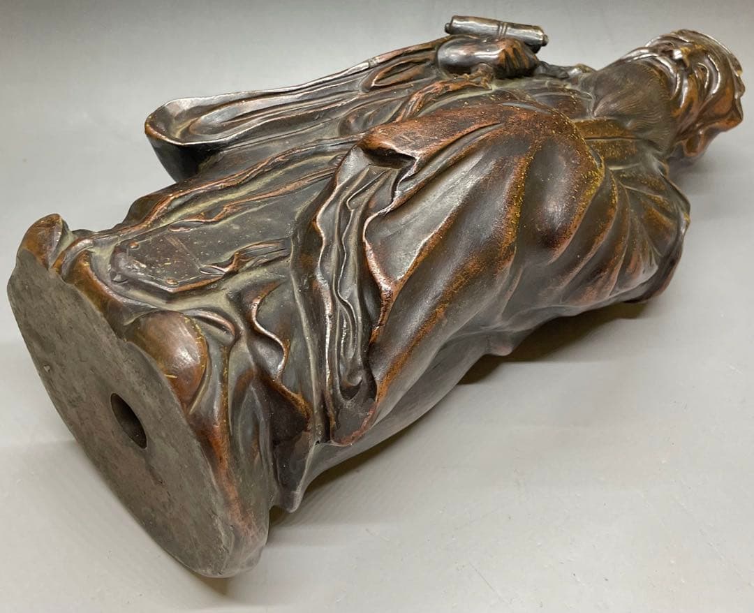 県指定重要無形文化財　森陶岳　寿老人　備前焼　置物　y87