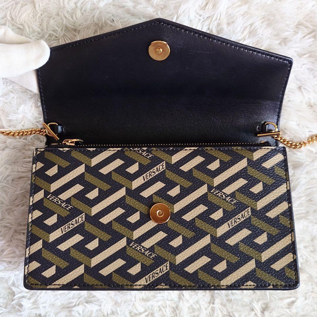 美品 2way ヴェルサーチ ヴィルトゥス ラ グレカ ショルダーバッグ レザー