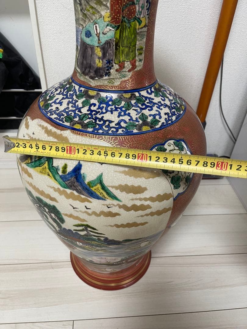 Shine TLS樣限定 七福神 角福刻印あり 豪華色絵 希少 壺 花瓶 金彩