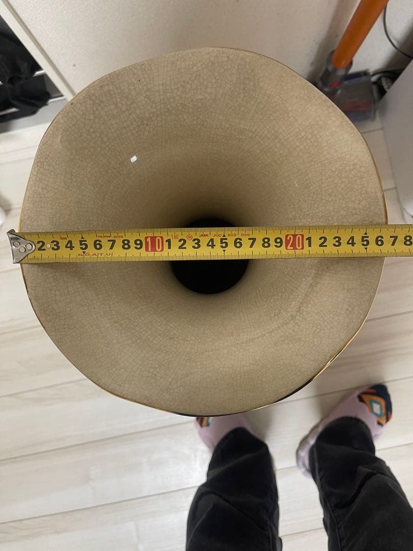 Shine TLS樣限定 七福神 角福刻印あり 豪華色絵 希少 壺 花瓶 金彩