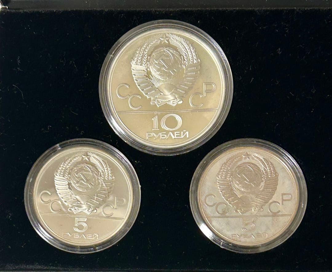 1980年　モスクワオリンピック記念銀貨　6枚セット　証明書付き