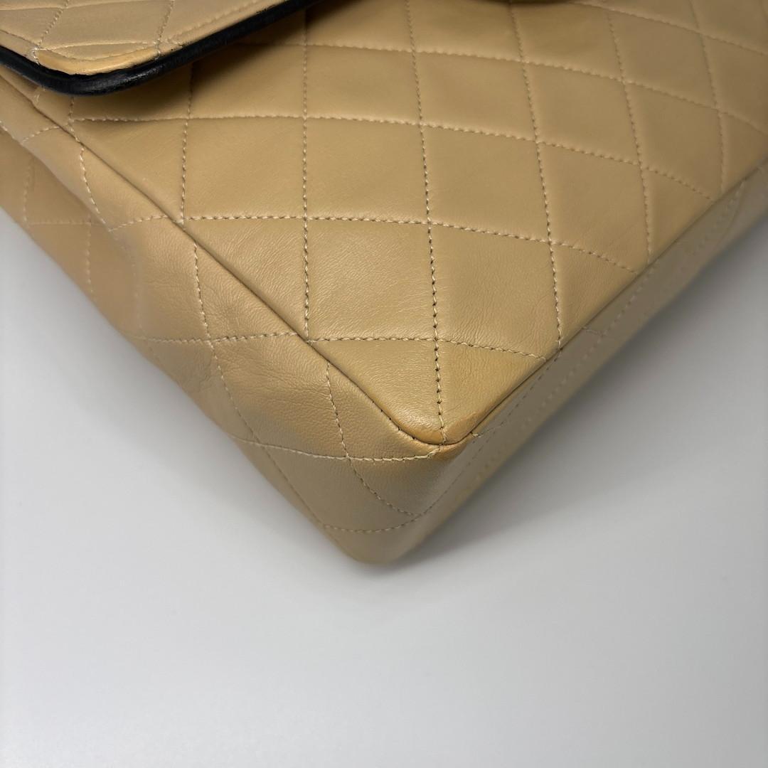 極美品 シャネル マトラッセ バイカラー ベージュ ショルダーバッグ レディース