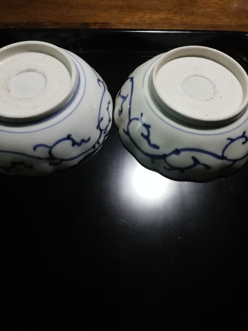 (古伊万里)蛸唐草2枚