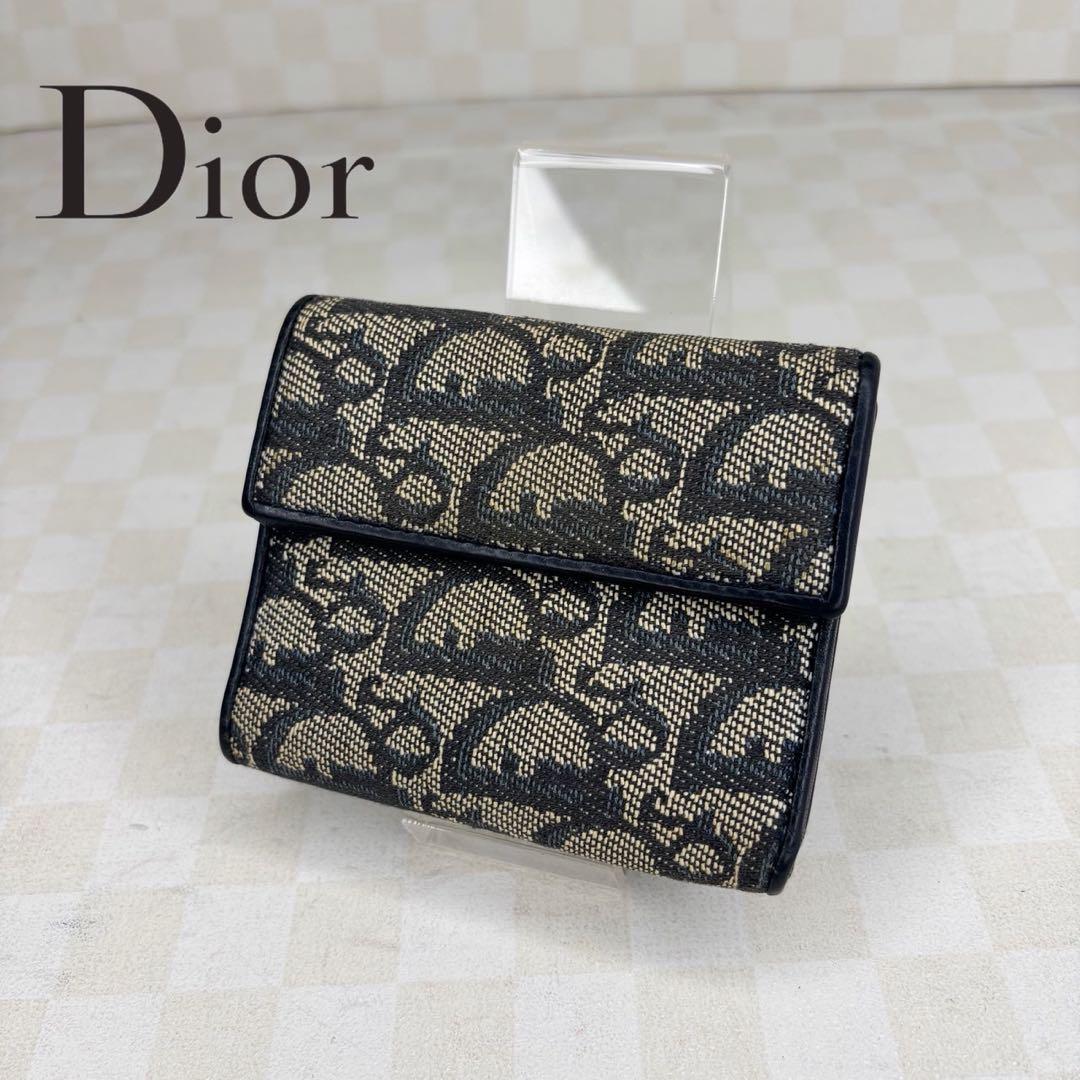 極美品　Dior ディオール　財布　三つ折り　コンパクトウォレット　M55