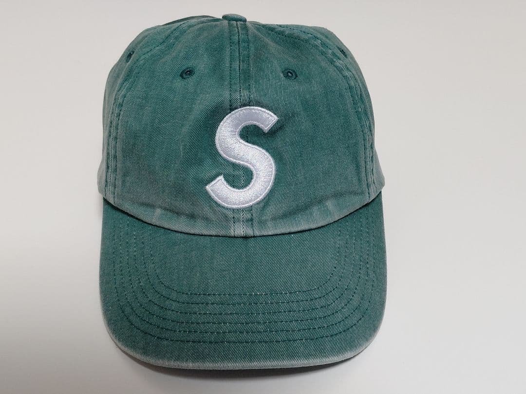 極美品　Supreme　Pigment　S Logo　6-Panel　Green