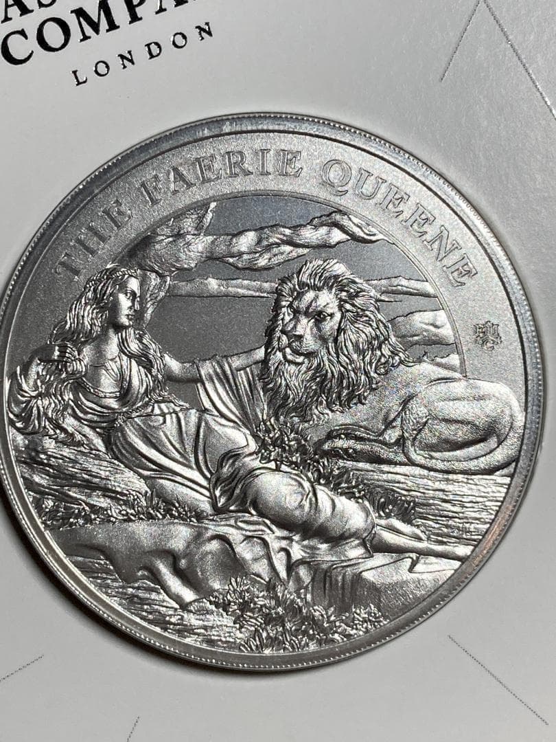 1000枚限定 ウナとライオン 2024 セントヘレナ 妖精の女王 1oz 銀貨