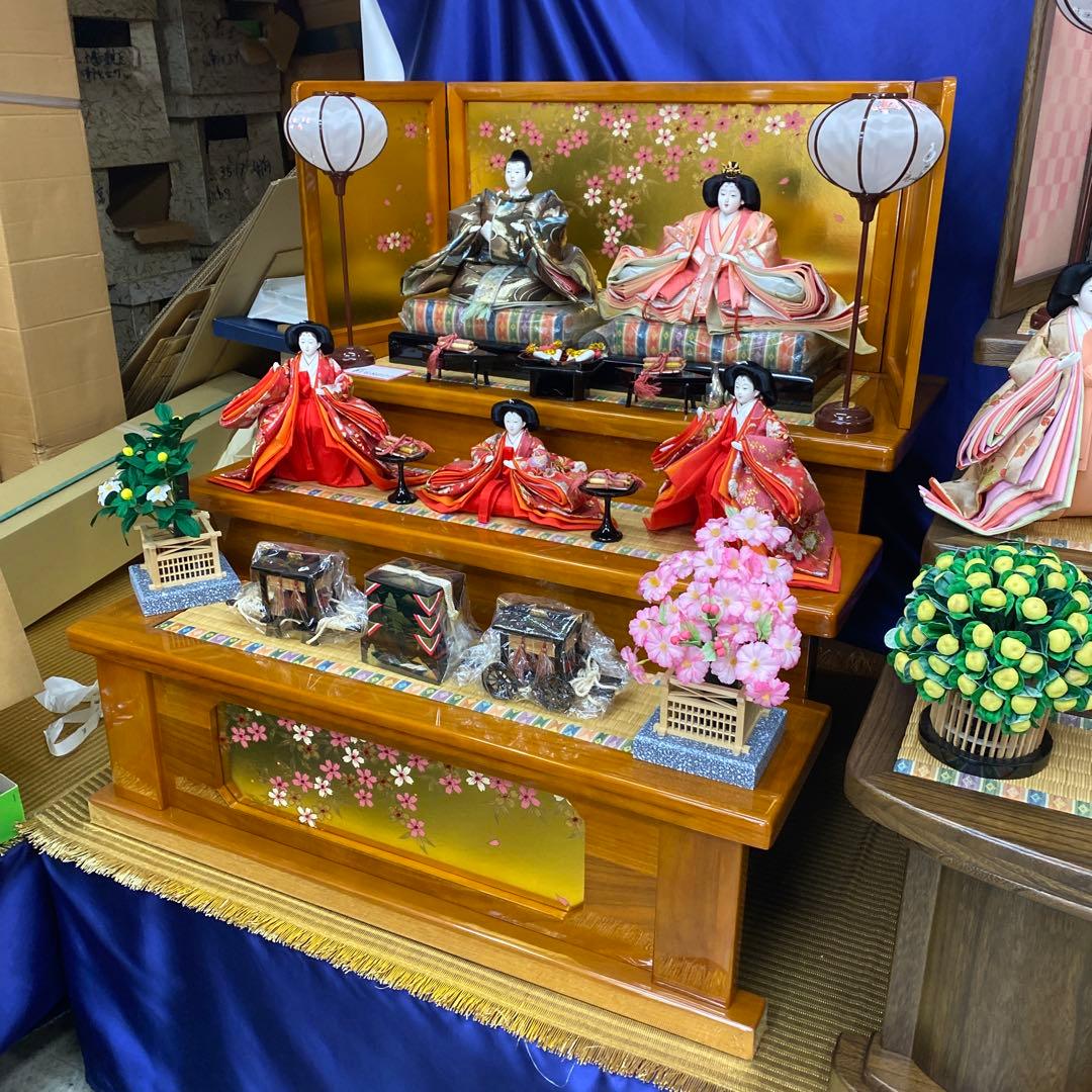 雛人形セット 桜模様 大きめ