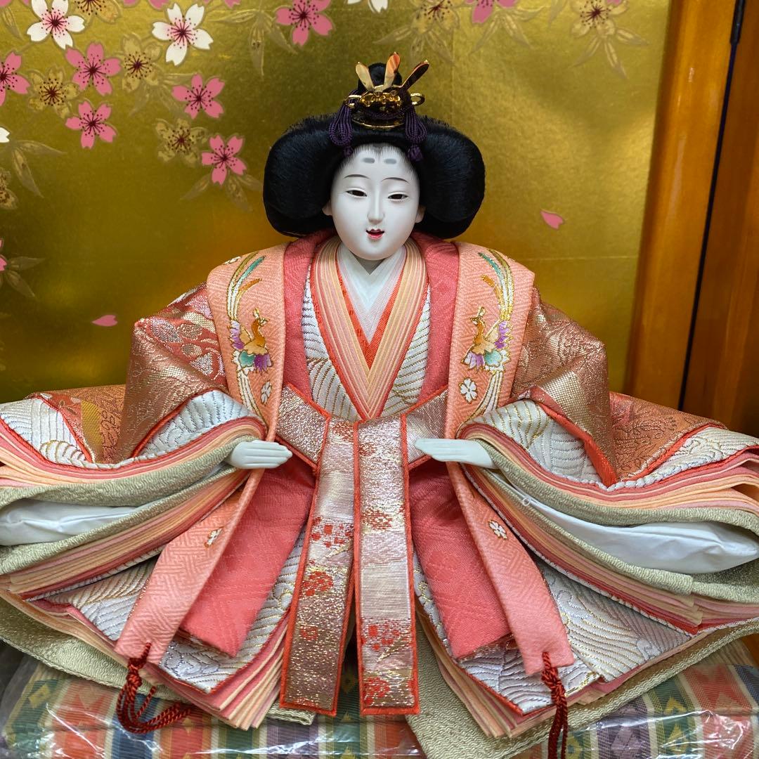 雛人形セット 桜模様 大きめ