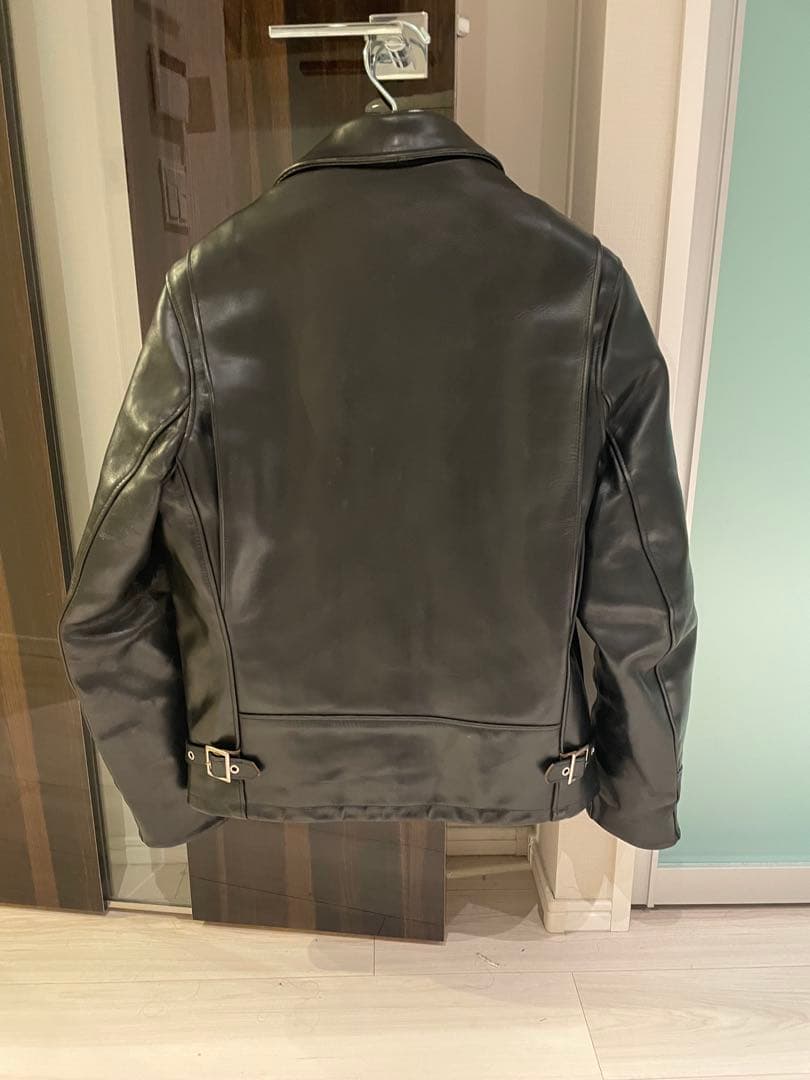 コ*ジ様 ショット⭐︎シングルライダースジャケット36 トラッカー