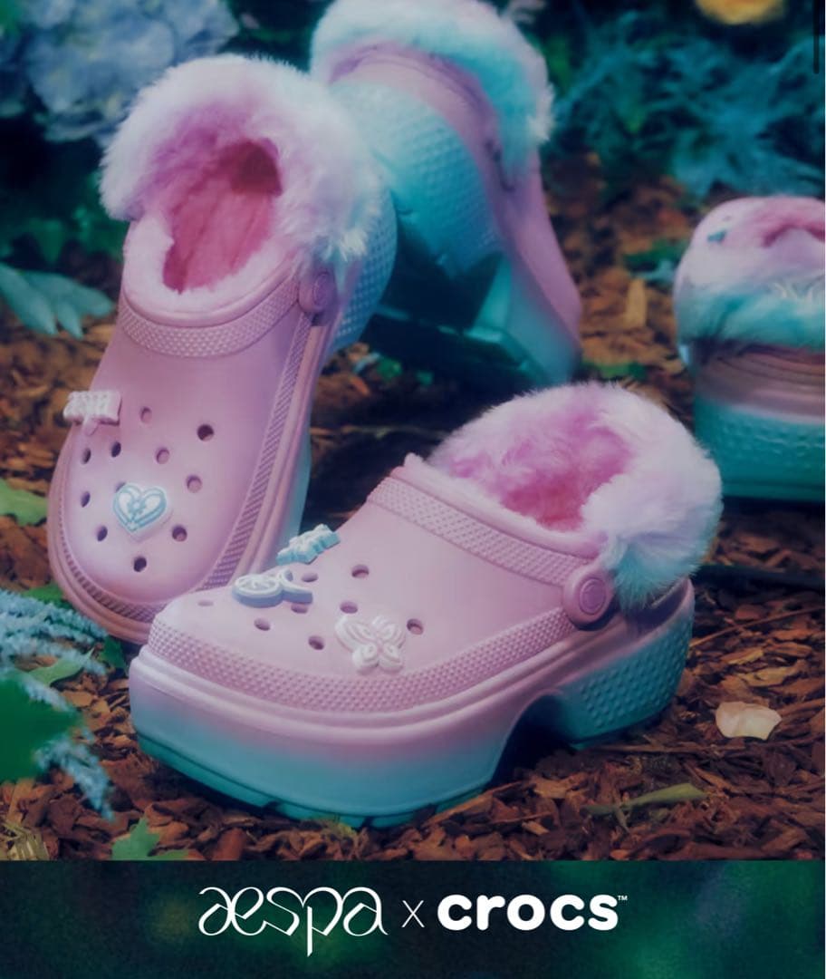 aespa × crocs クロックス コラボ 新品タグ付き 24cm エスパ