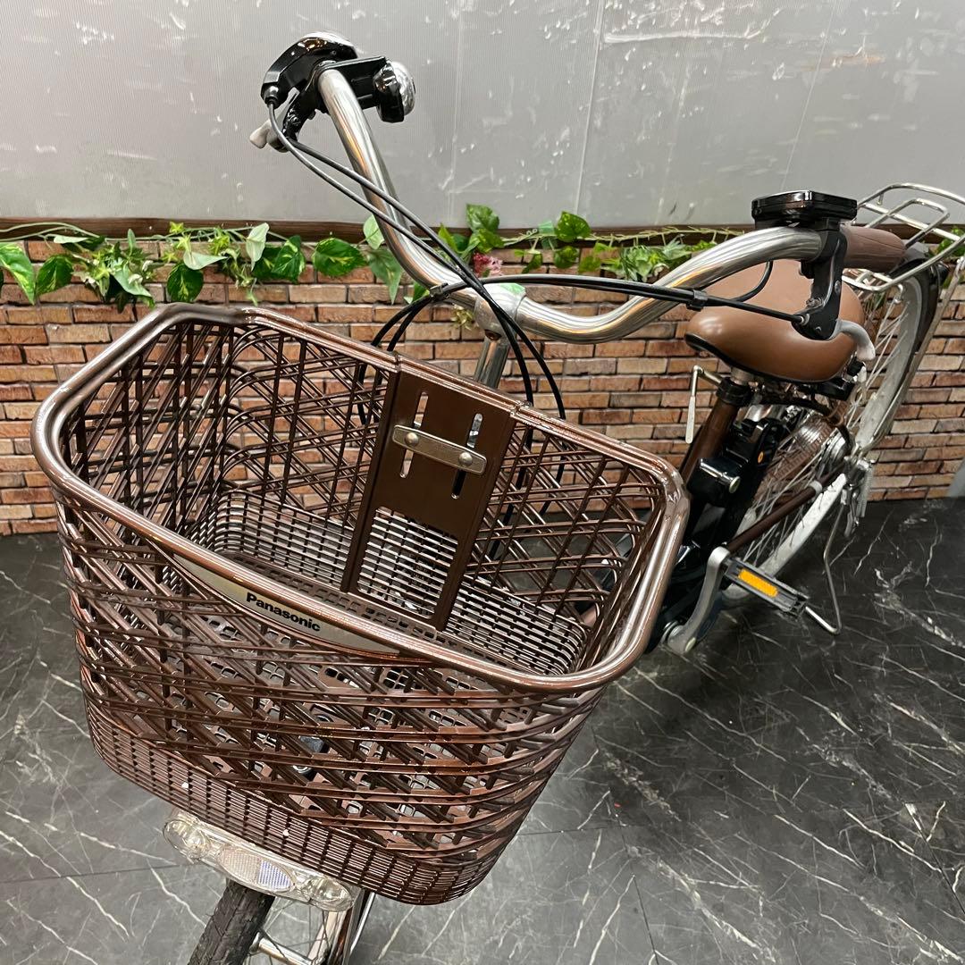【8】電動自転車 Panasonic ビビ DX ブラウン 26インチ