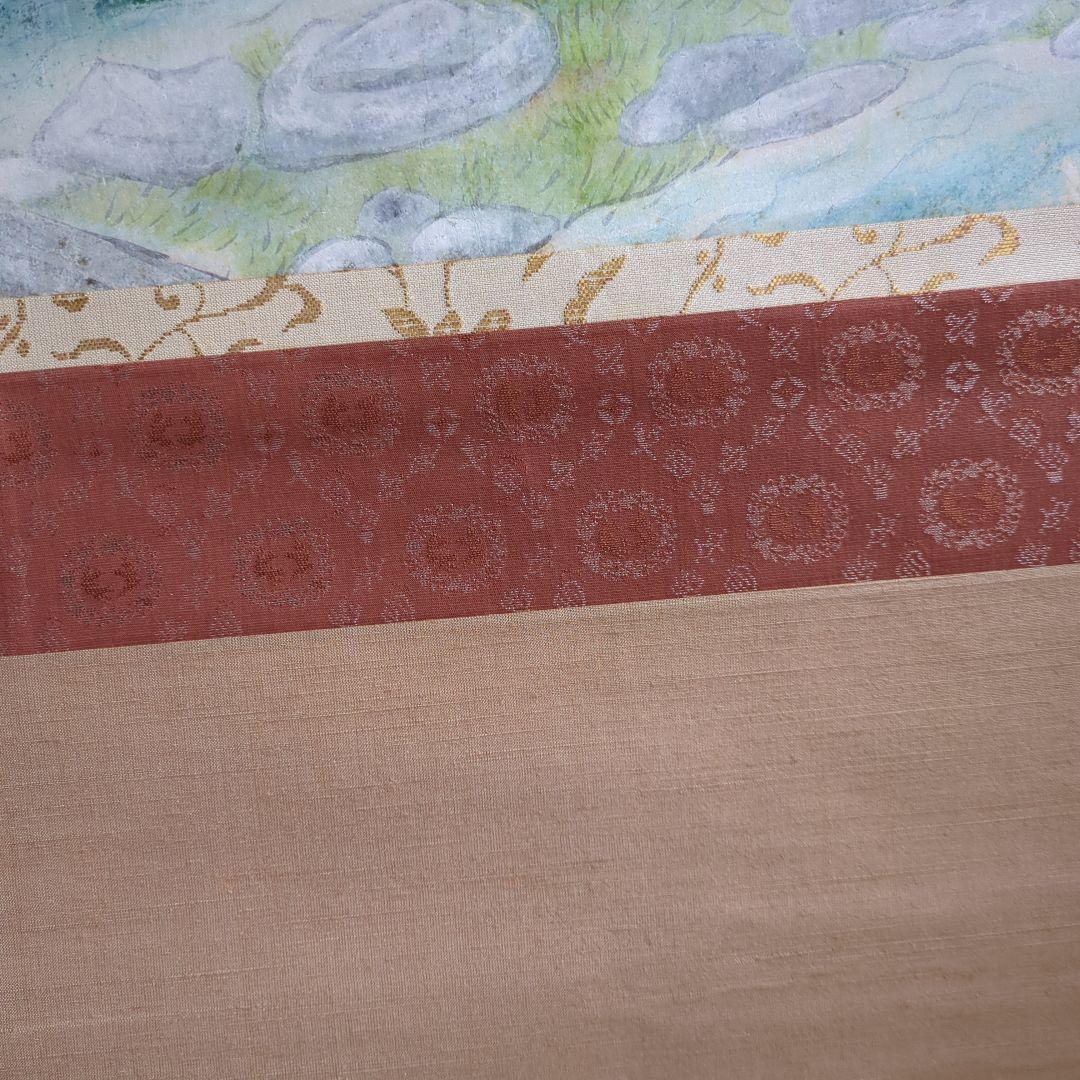 掛け軸 桜 さくら 肉質 掛軸 春 景色 壁掛け 在銘 大型