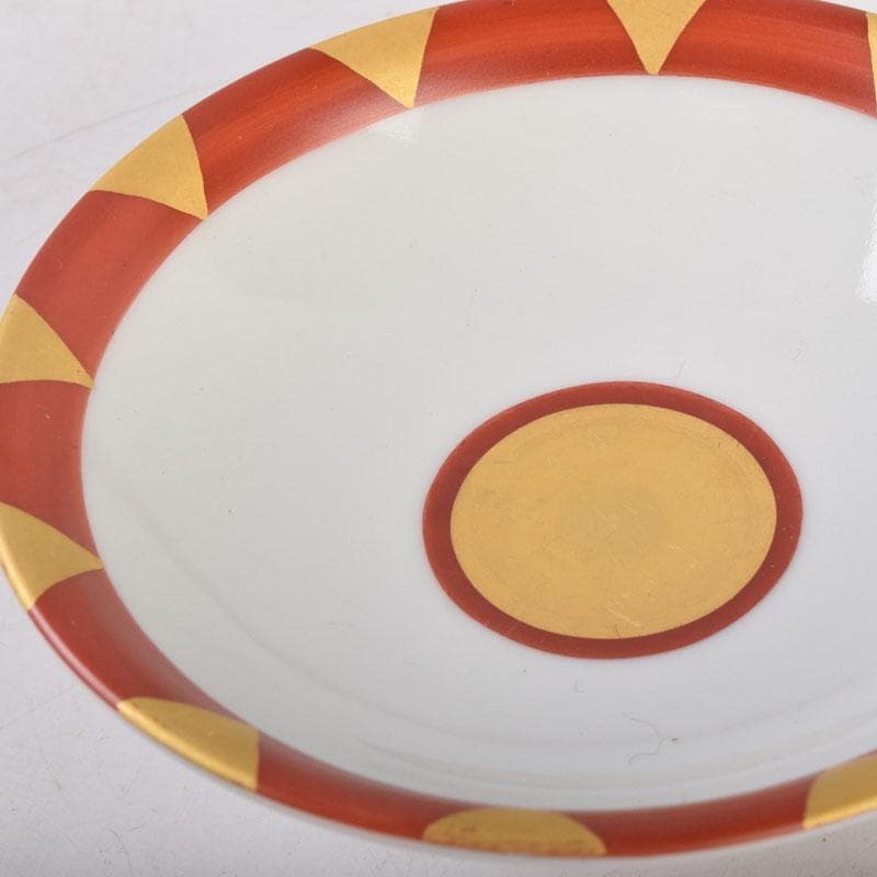 丹山窯　小峠葛芳作　赤絵金彩　組盃　酒杯　共布共箱　2点まとめて　C　8449