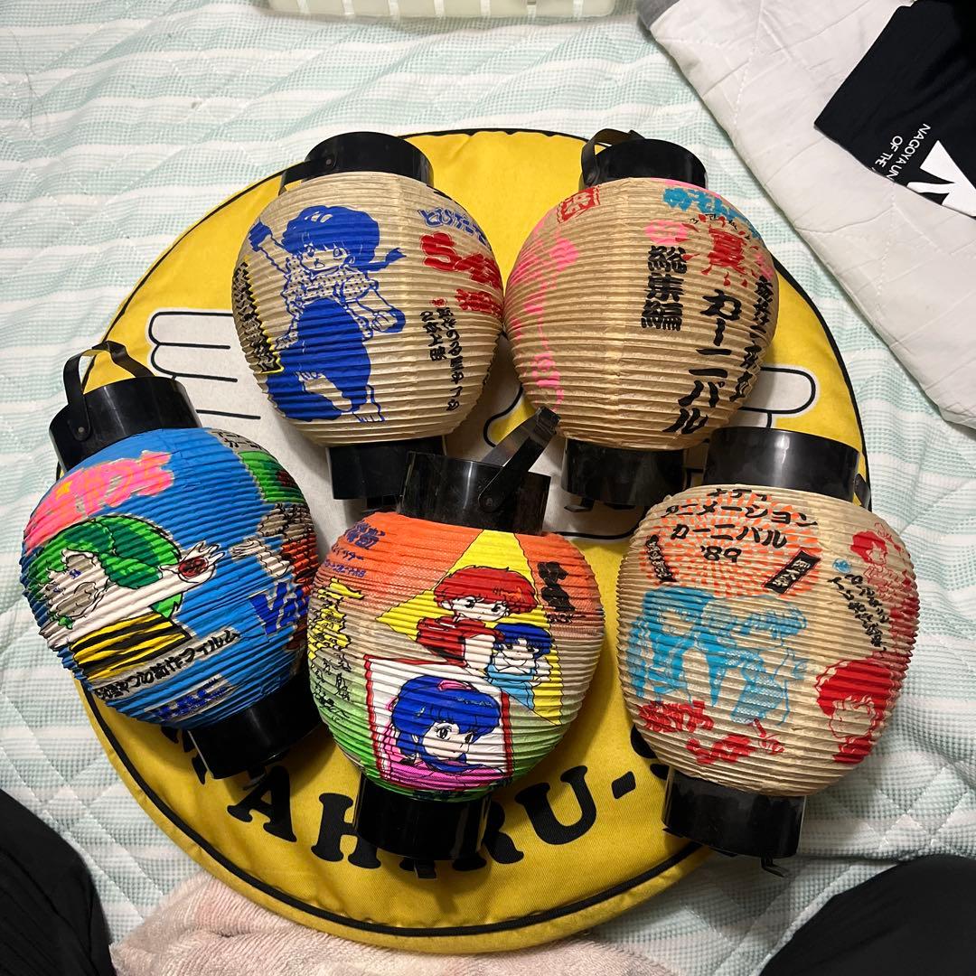 KAC らんま1/2 うる星やつら めぞん一刻 YAWARA 提灯 5個セット