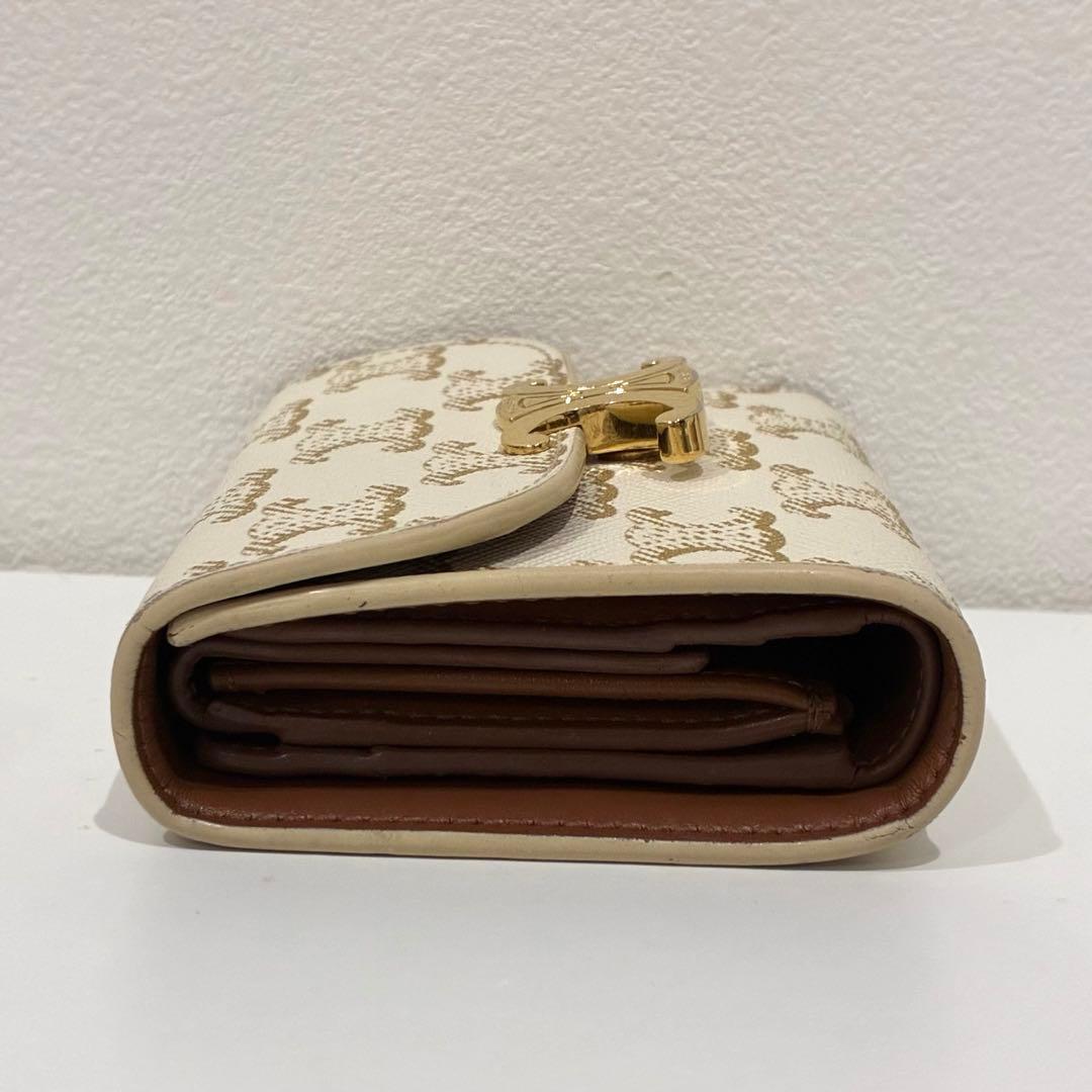 CELINE セリーヌ トリオンフ コンパクト ウォレット アイボリー