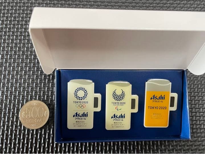 東京 オリンピック　ピンバッジ　アサヒビール　ジョッキ型 3個セット 激レア