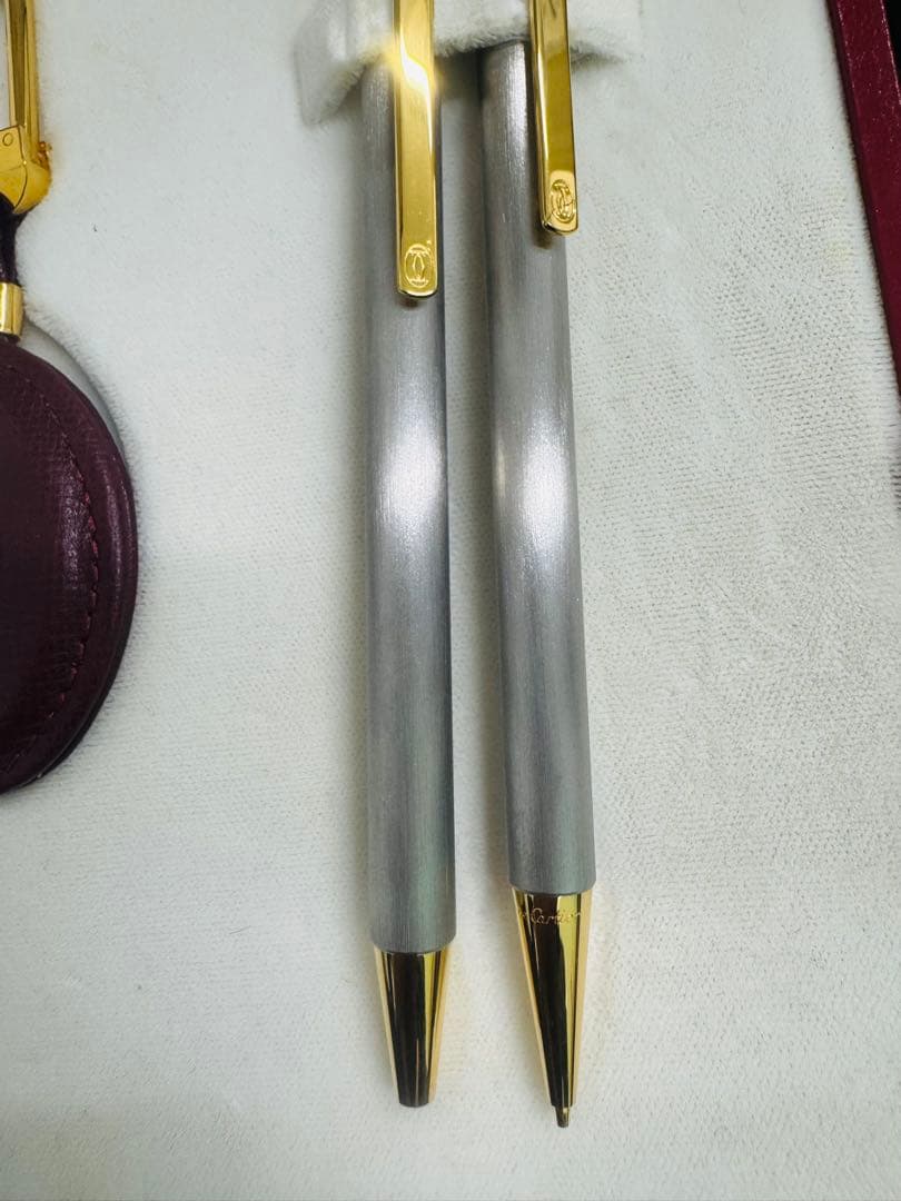 【希少·美品】must de Cartier ペンセット＆キーホルダー 箱付