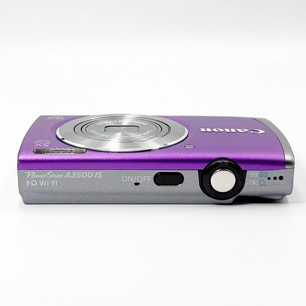 キヤノン PowerShot A3500 IS パープル コンデジ カメラ 中古