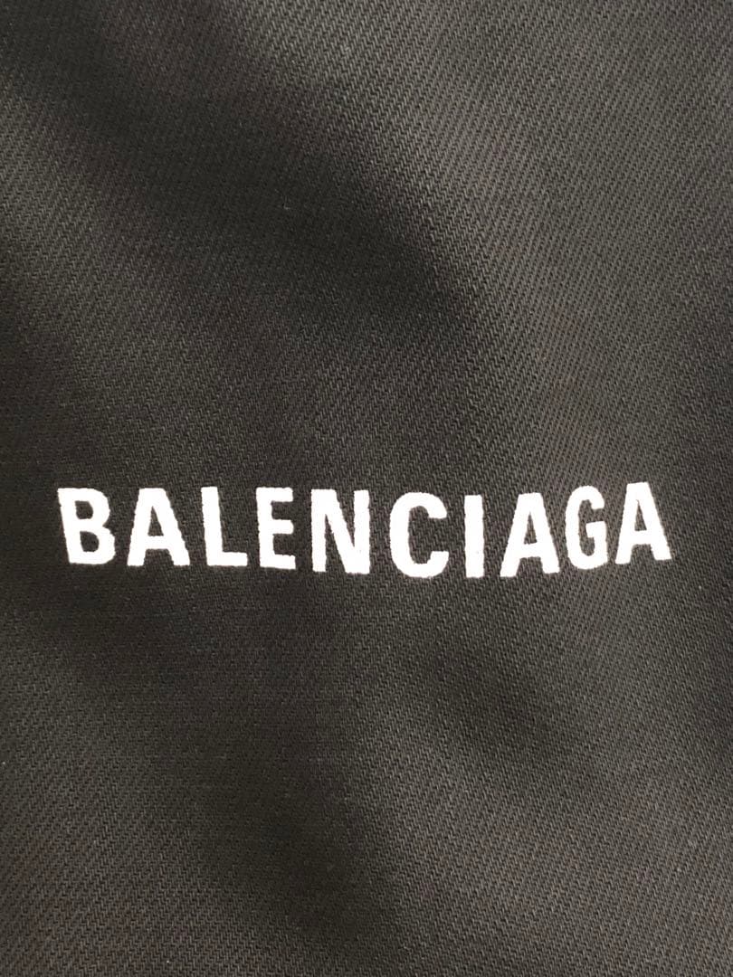 【美品】バレンシアガ　ネイビーカバスS　ハンドバッグ　キャンバス　ポーチ　黒