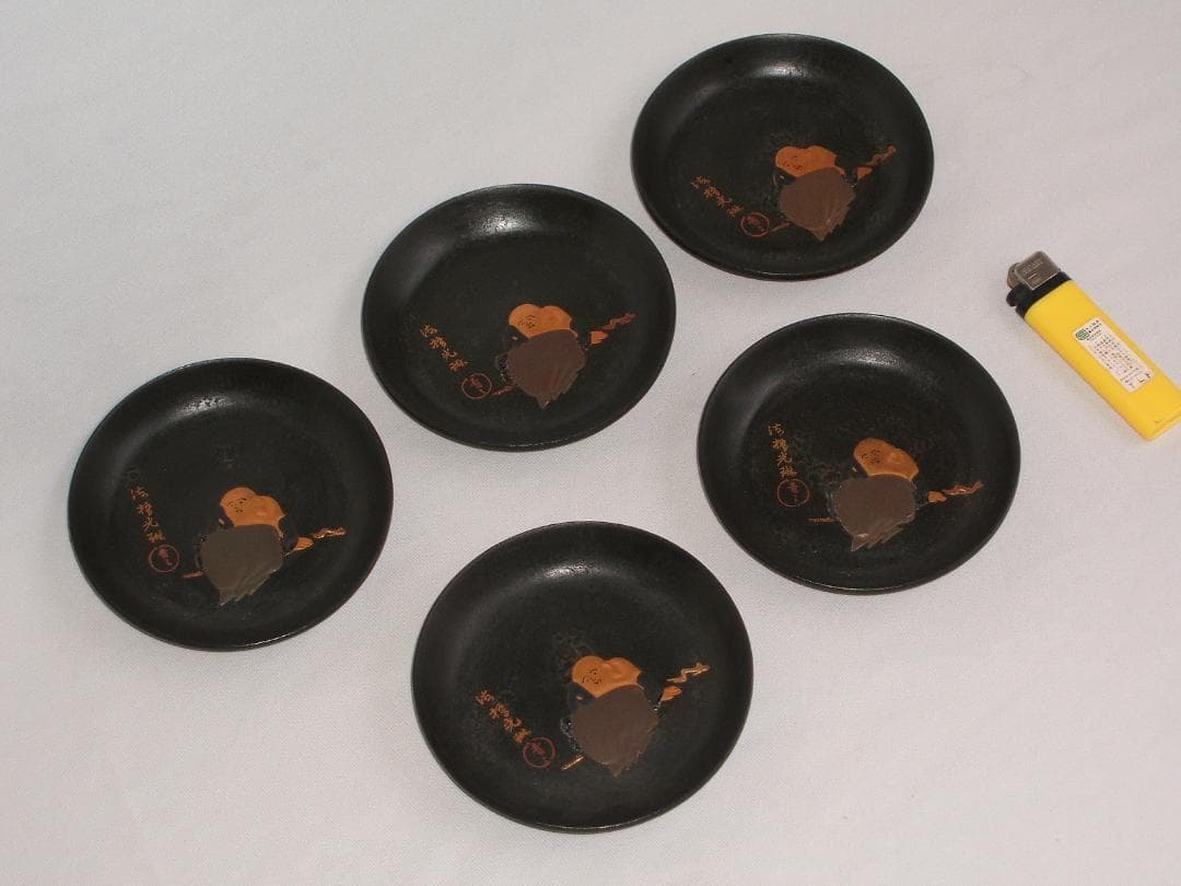 ■尾形光琳・乾漆漆器・銘々皿5枚セット・桐箱付・未鑑定品■