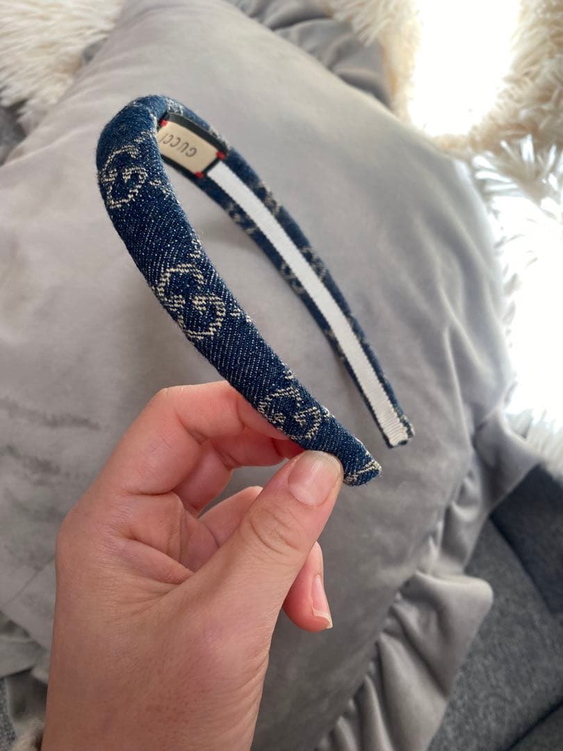 GUCCI デニムカチューシャ ネイビー