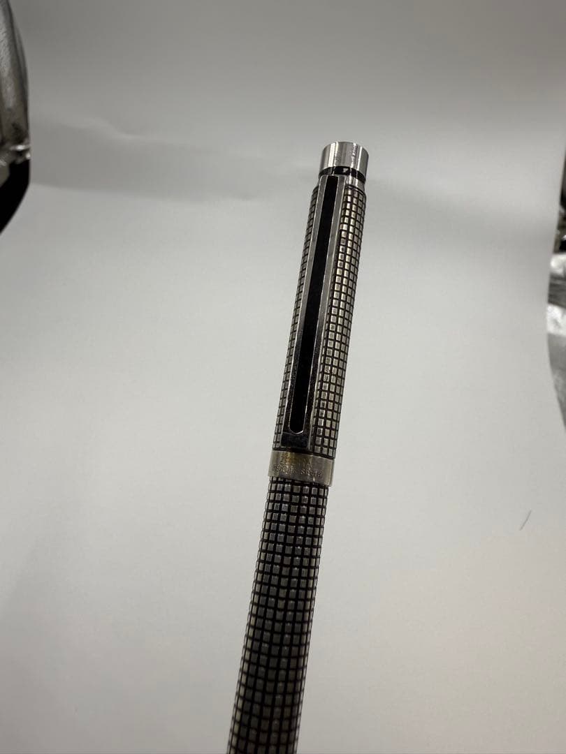 シルバー 格子模様 シャープペンシル 本体