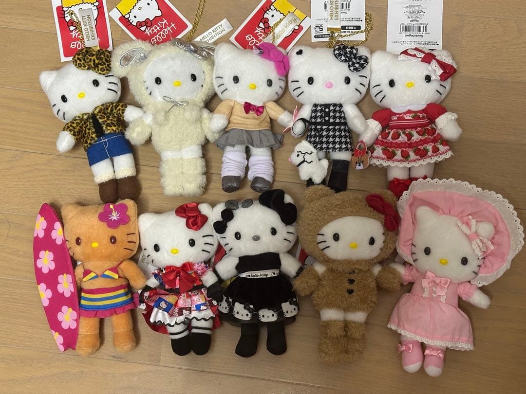 『ハローキティ展』キャラクターマスコット10点セット ショッパー付