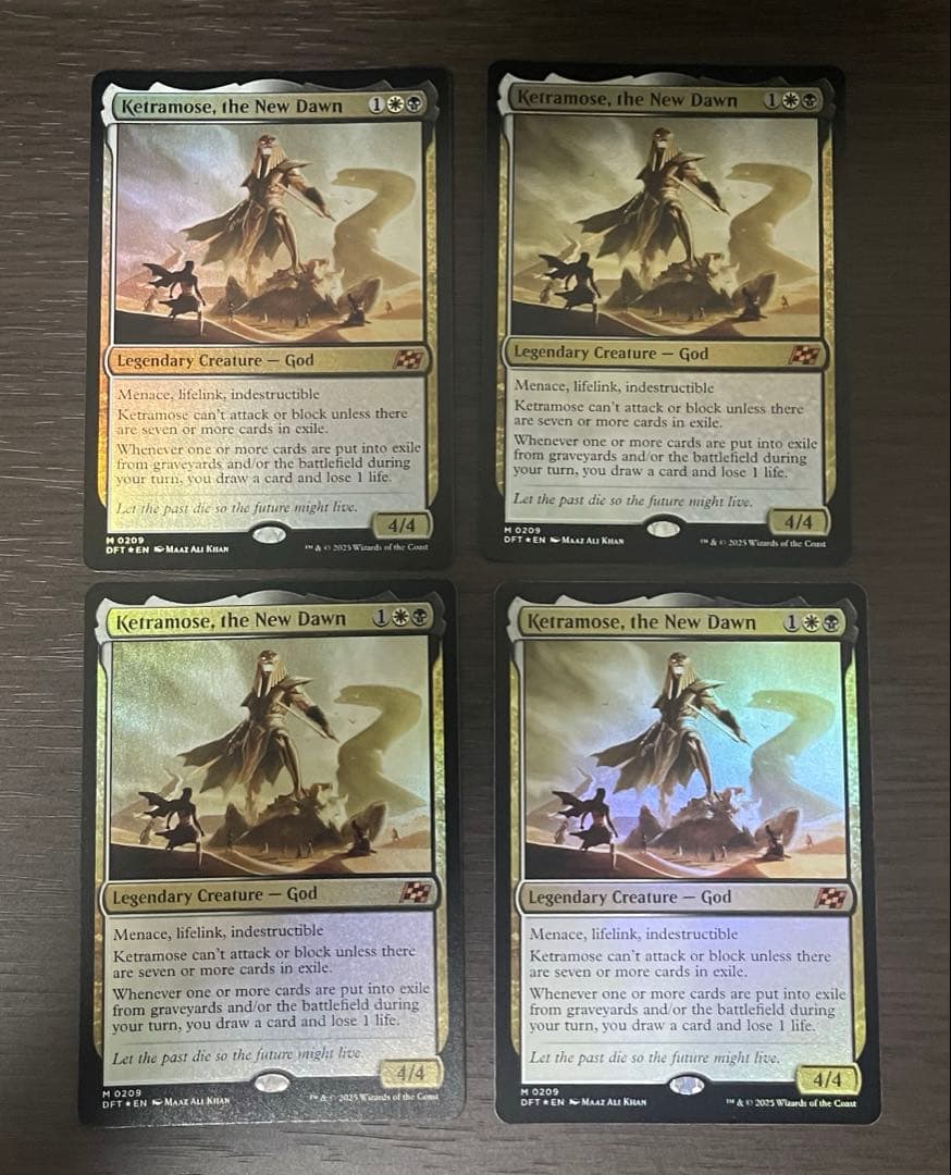 新たな夜明け、ケトラモーズ　英語　foil 4枚セット