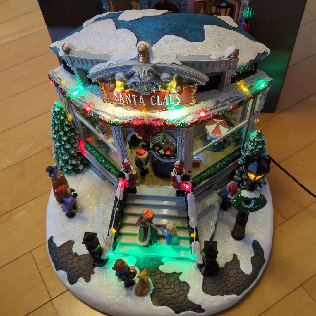 コストコ クリスマスライト付き オルゴール 置物