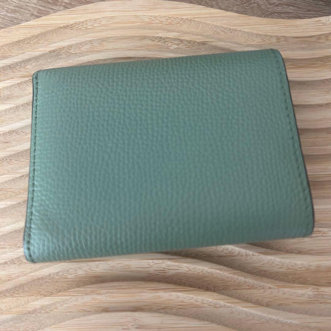 ロエベ アナグラム トライフォールド グリーン 三つ折り財布